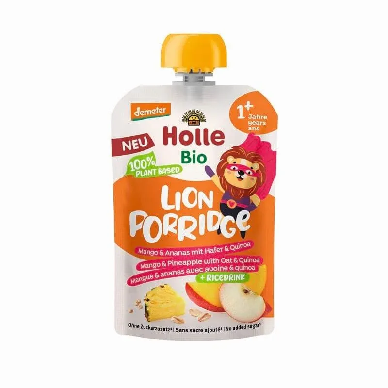 Piure Bio din fructe cu cereale Porridge, +1 an, 110 g, Lion, Holle Holle Baby — preț și oferte
