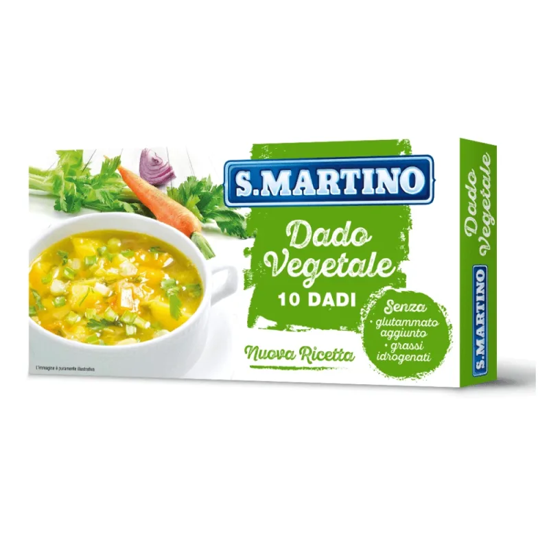 Cuburi vegetale pentru supa fara glutamat, fara gluten, 110 g, S.Martino — preț și oferte