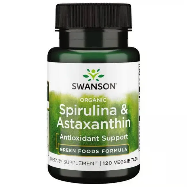 Spirulina si Astaxanthin, 120 capsule, Swanson — preț și oferte