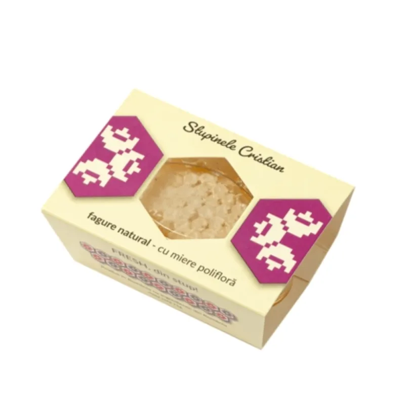 Fagure natural cu miere poliflora, 75 g, Stupinele Cristian — preț și oferte
