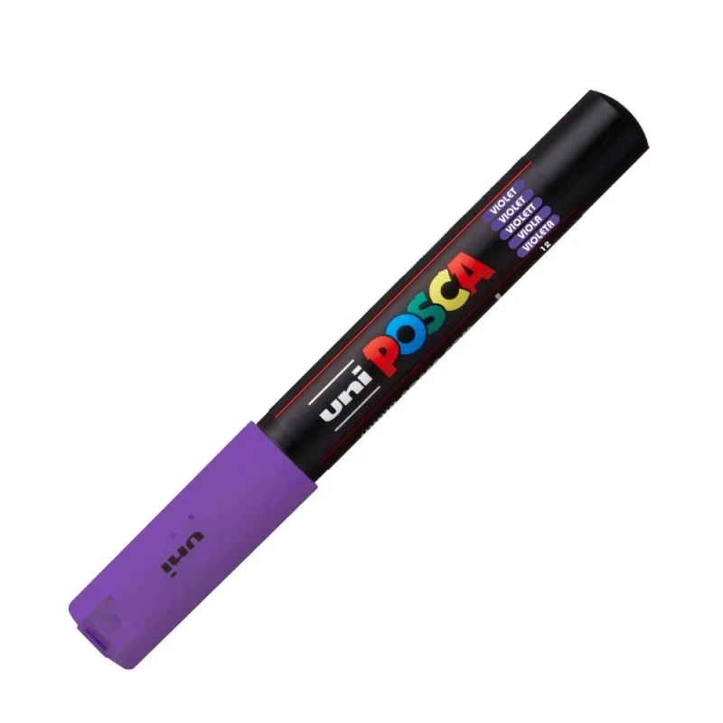 Marker pe baza de apa PC-1M Uni, 0.7 MM, Violet, Posca — preț și oferte