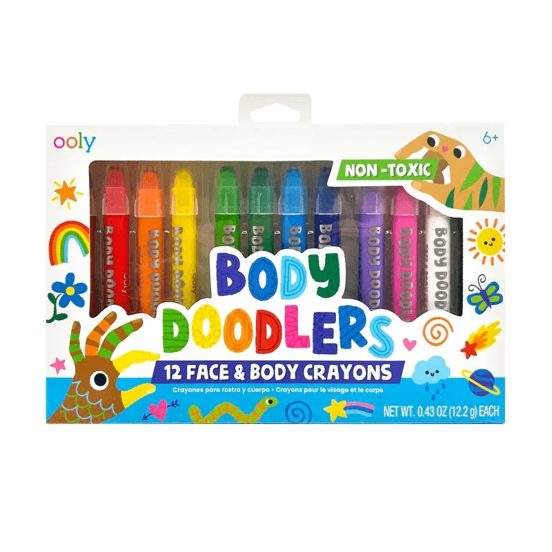 Creioane pictura pentru fata si piele Body Doodlers, +6 ani, 12 bucati, Ooly — preț și oferte