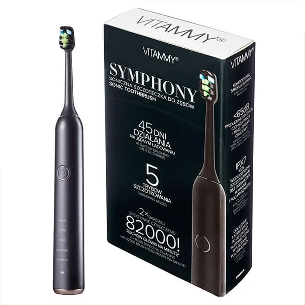Vitammy Symphony, periuță de dinți sonică, negru, 1 buc — preț și oferte