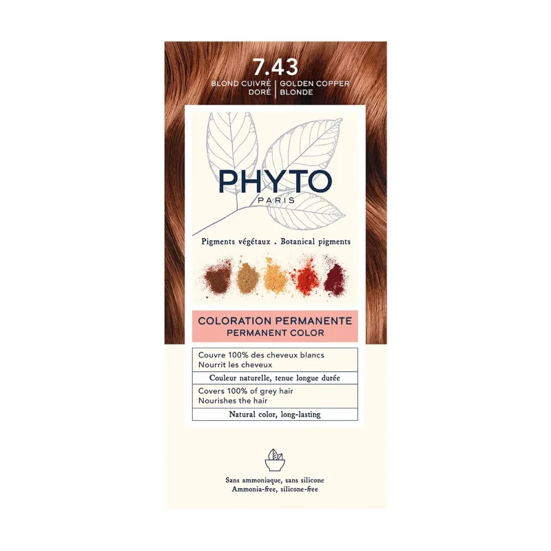 Phyto Color, vopsea de păr, 7.43 cupru auriu, 1 buc — preț și oferte