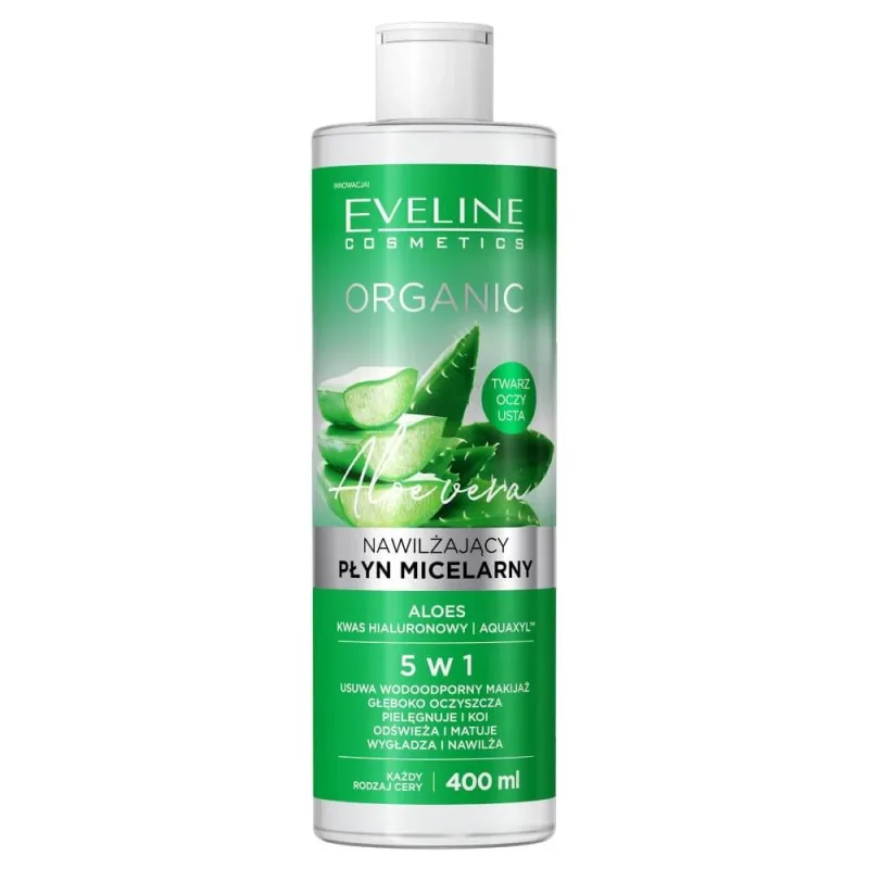 Eveline Cosmetics Organic Moisturising Micellar Remover cu Aloe Vera, 400ml — preț și oferte