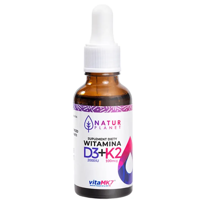 Natur Planet Vitamina D3+K2 Forte picături, 30 ml — preț și oferte