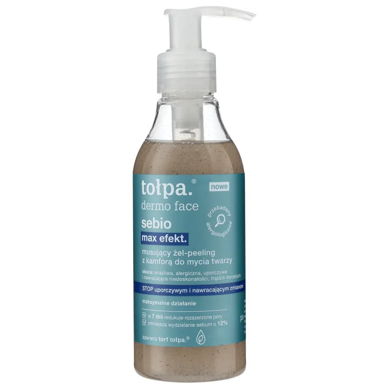 Tolpa Dermo Face, Sebio max effect, gel-peeling pentru spălarea feței, 195 ml — preț și oferte