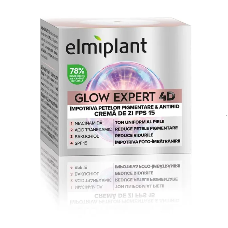 Crema de zi Glow Expert 4D, 50 ml, Elmiplant — preț și oferte