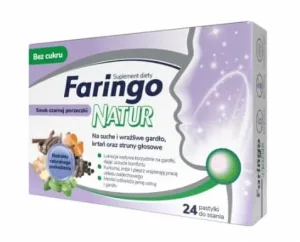 Faringo Natur, coacăze negre, 24 pastiluțe
