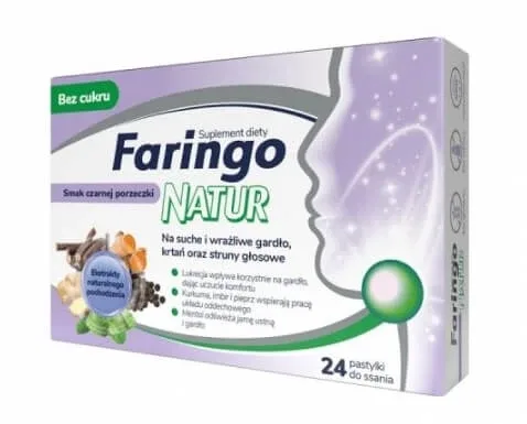 Faringo Natur, coacăze negre, 24 pastiluțe — preț și oferte