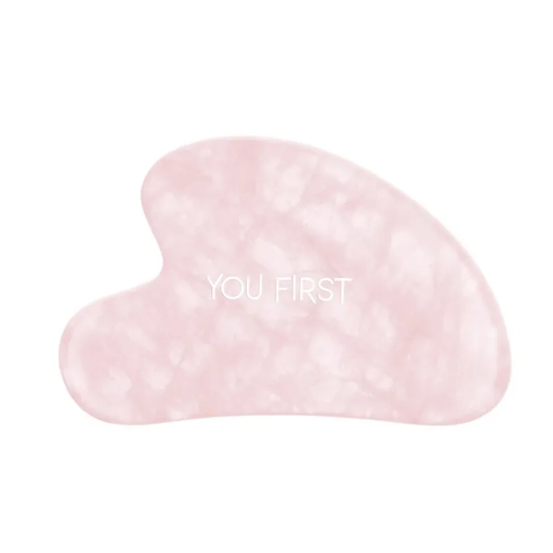 Piatra naturala Gua Sha pentru masaj facial din Quartz Roz, 1 bucata, You First — preț și oferte