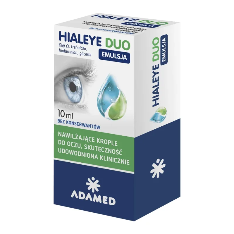 Hialeye Duo Emulsion, picături hidratante pentru ochi, 10 ml Adamed — preț și oferte