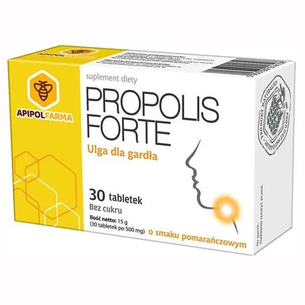 Propolis Forte, aromă de portocale, 30 comprimate — preț și oferte
