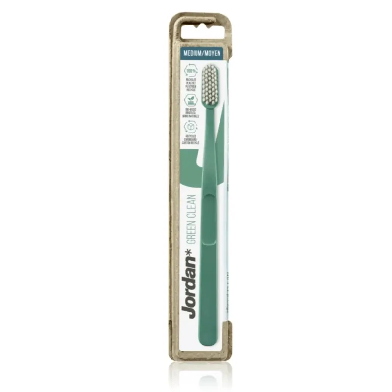 Periuta de dinti pentru adulti Green Clean, Medium, Jordan — preț și oferte
