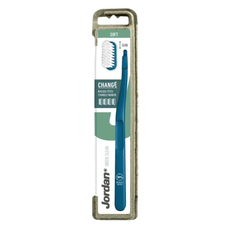 Periuta de dinti pentru adulti cu 4 capete interschimbabile Green Clean, Soft, Jordan — preț și oferte