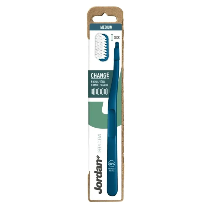 Periuta de dinti pentru adulti cu 4 capete interschimbabile Green Clean, Medium, Jordan — preț și oferte