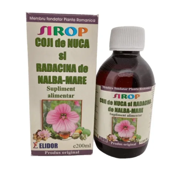 Sirop coji de nuca si nalba-mare, 200ml, Elidor — preț și oferte
