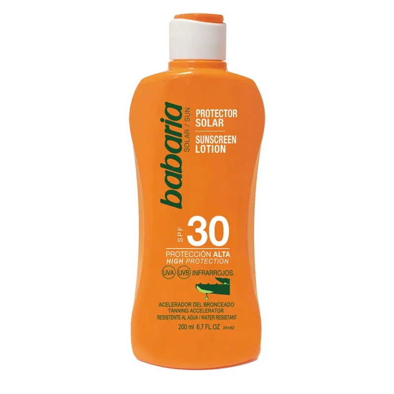 Lotiune protectie solara SPF30 &amp; accelerator bronzare, Babaria, 200 ml — preț și oferte