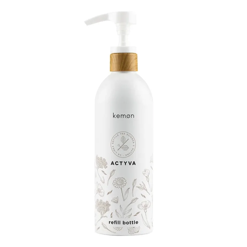 Sticla reincarcabila din aluminiu pentru sampon, masca sau balsam, 500 ml, Kemon — preț și oferte