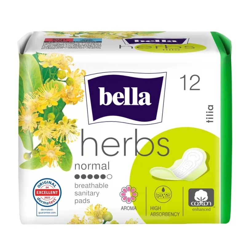 Absorbante igienice cu estract din flori de tei Herbs Tilia, 12 bucati, Bella — preț și oferte