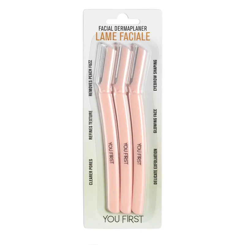 Set lame faciale trimmer pentru mustata, sprancene si puf, 3 bucati, You First — preț și oferte