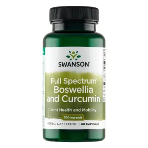 Swanson Full Spectrum Boswellia &amp; Curcumin, tămâie și turmeric, 60 capsule