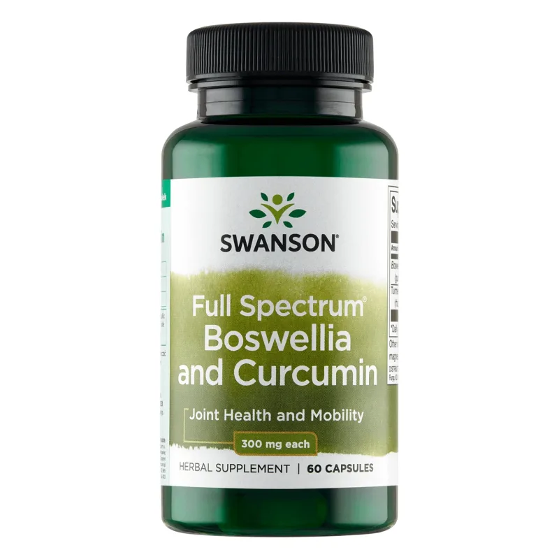 Swanson Full Spectrum Boswellia &amp; Curcumin, tămâie și turmeric, 60 capsule — preț și oferte