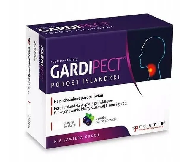 Gardipect Icelander cu aromă de coacăze negre, 24 pastiluțe — preț și oferte