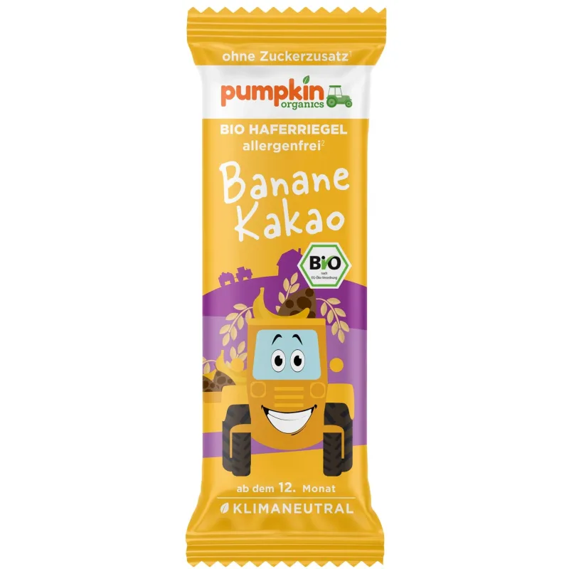 Baton Bio din ovaz cu banana si cacao, +12 luni, 20 g Pumpkin organics — preț și oferte