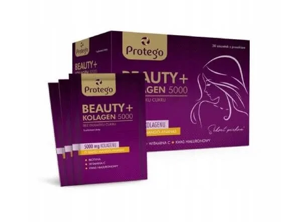 Protego Beauty + Colagen 5000 aromă de mango și ananas, 30 pliculețe — preț și oferte