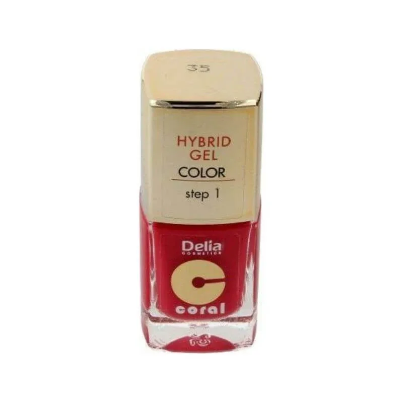 DELIA Oja Hybrid Coral nr. 035 visiniu deschis x 11ml Delia Cosmetics — preț și oferte