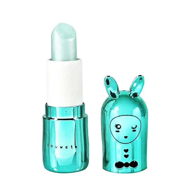 Balsam de buze cu sclipici pentru copii, Turquoise, cu parfum de Cupcake, Inuwet, 3.5 gr — preț și oferte