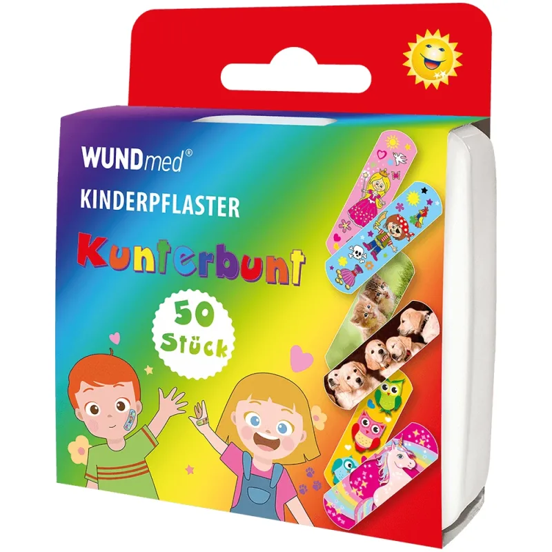 Plasturi colorati pentru copii, 50 bucati, Wundmed — preț și oferte