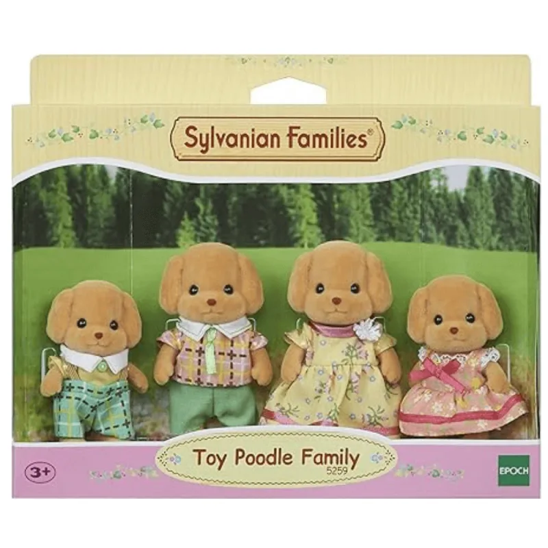 Set 4 figurine Familia Catelusilor Poodle Sylvanian Families, +3 ani, Epoch — preț și oferte