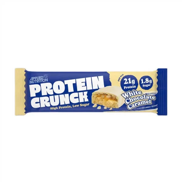 Baton proteic cu ciocolata alba si caramel Protein Cunch, 62 g, Applied Nutrition — preț și oferte