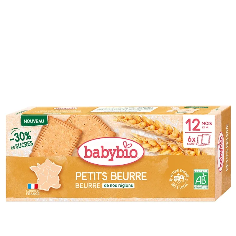 Biscuiti Bio Petite Beurre cu unt pentru copii, +12 luni, 120 g, Babybio — preț și oferte