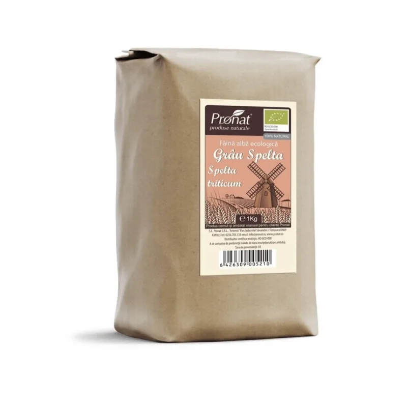 Faina Bio alba de grau spelta, 1 kg, Pronat — preț și oferte