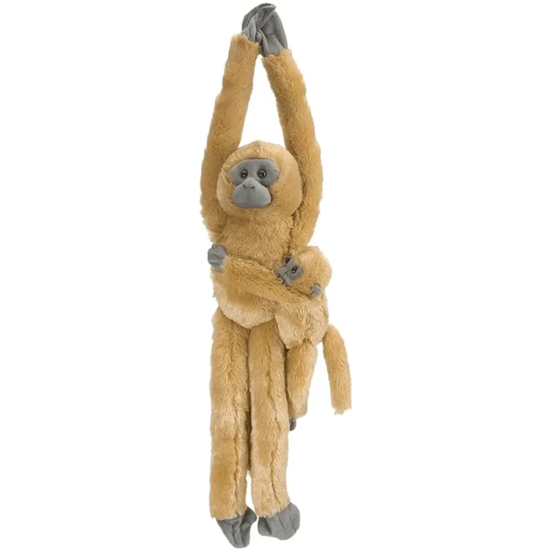 Jucarie de plus care se agata Com Langur cu pui, +0 luni, 50 cm, Wild Republic — preț și oferte