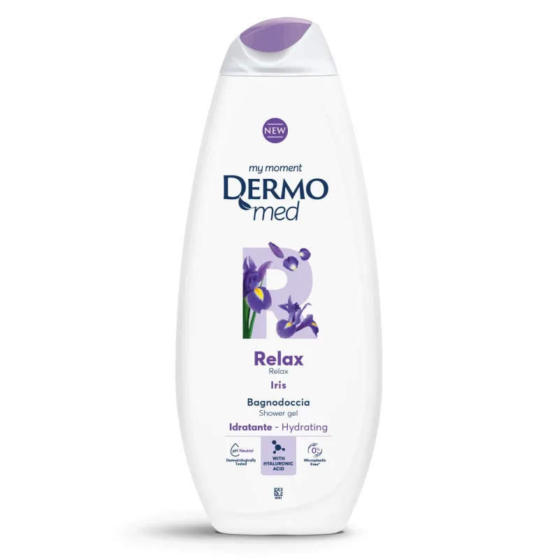 Gel de dus cu parfum de iris Relax, 750 ml, Dermomed — preț și oferte