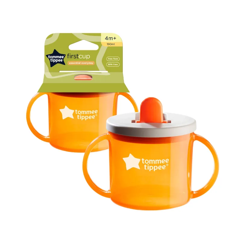 Cana First Cup, +4 luni, Portocaliu, 190 ml, Tommee Tippee — preț și oferte