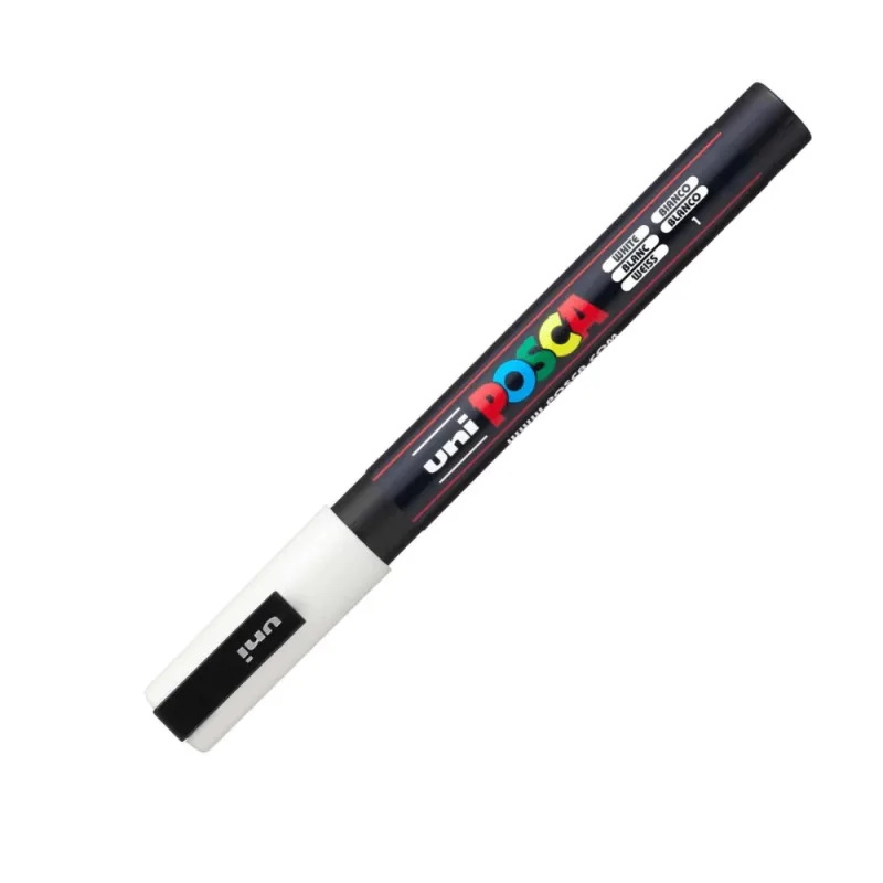 Marker acrilic PC-3M Fine, Alb 1, Posca — preț și oferte