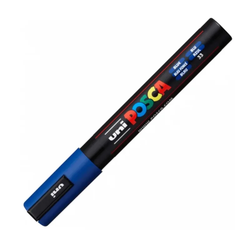Marker acrilic PC-5M Medium, Albastru 33, Posca — preț și oferte