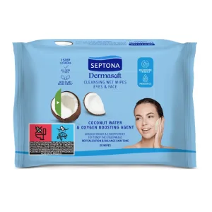 Servetele demachiante Dermasoft Coconut Water & Oxygen Boosting, 20 bucati, Septona