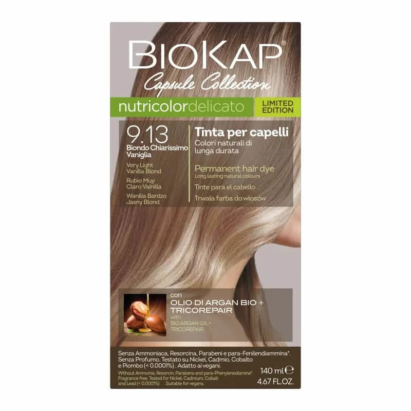 Biokap Nutricolor Delicato, culoare de păr, 9.13 vanilie blond foarte deschis, 140 ml — preț și oferte
