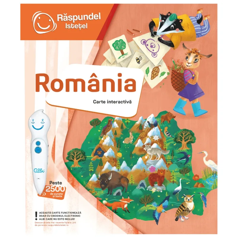 Carte interactiva Romania, +6 ani, Raspundel Istetel — preț și oferte