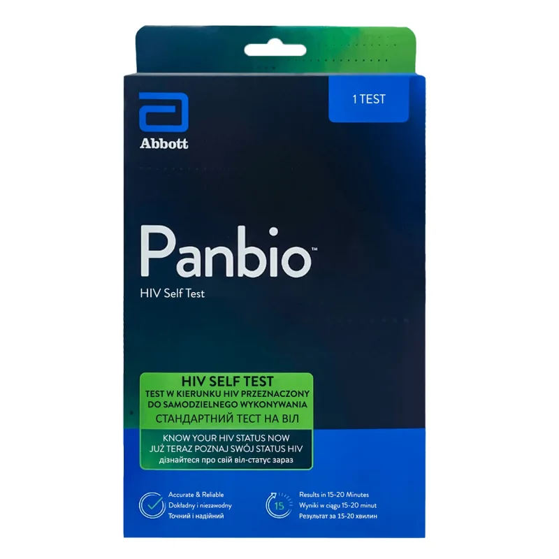 Autotest HIV Panbio, test rapid de sânge pentru detectarea anticorpilor HIV-1 și HIV-2, 1 buc — preț și oferte