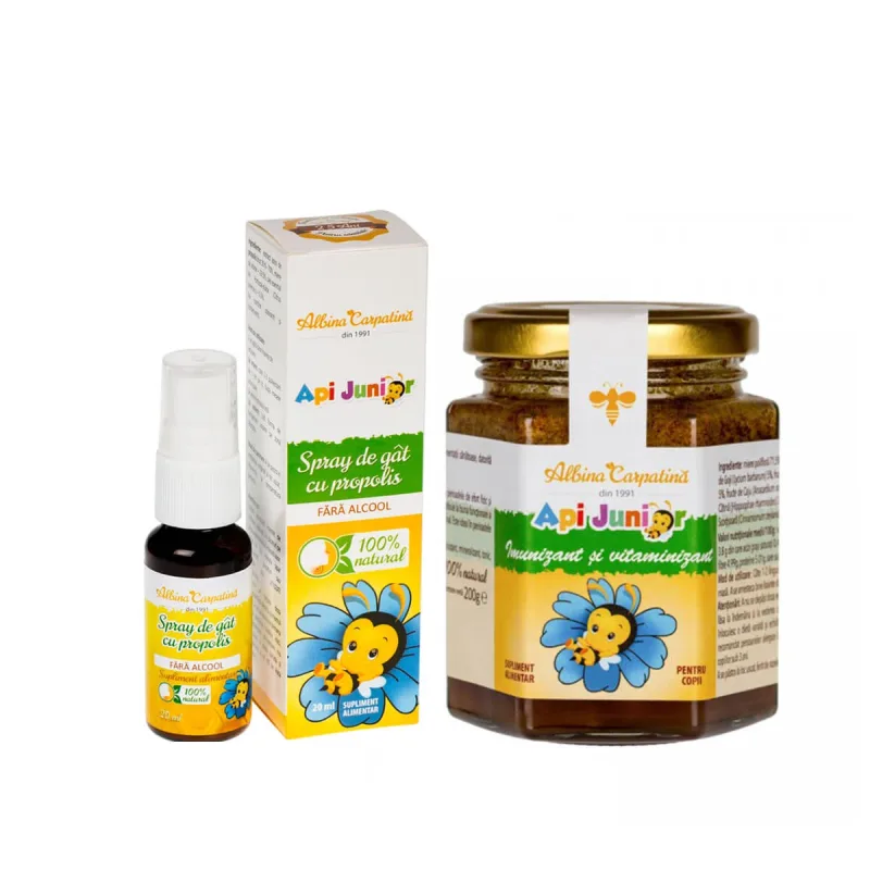 Pachet Imunitate copii ApiJunior, Apicola Pastoral Georgescu Albina Carpatina — preț și oferte