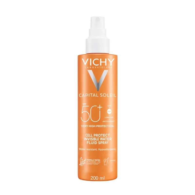 Vichy Capital Soleil Cell Protect Spray Fluid Invizibil SPF50+, 200 ml — preț și oferte