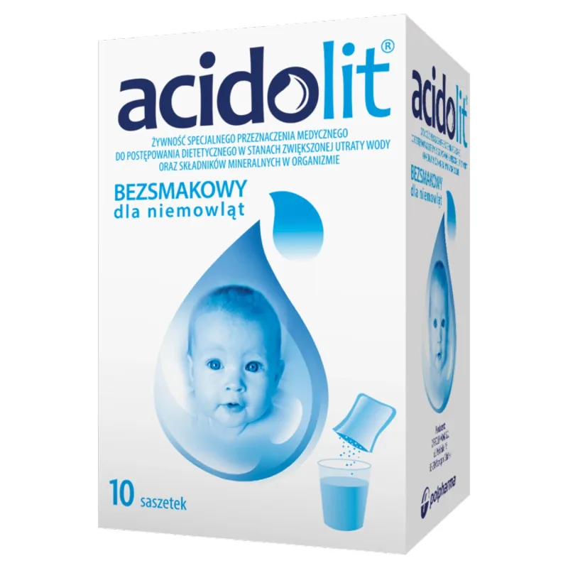 Acidolite pentru sugari, fără gust, 4,35 g x 10 plicuri — preț și oferte