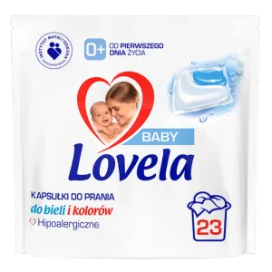 Lovela, capsule de spălat hipoalergenice, albe și colorate, 23 bucăți